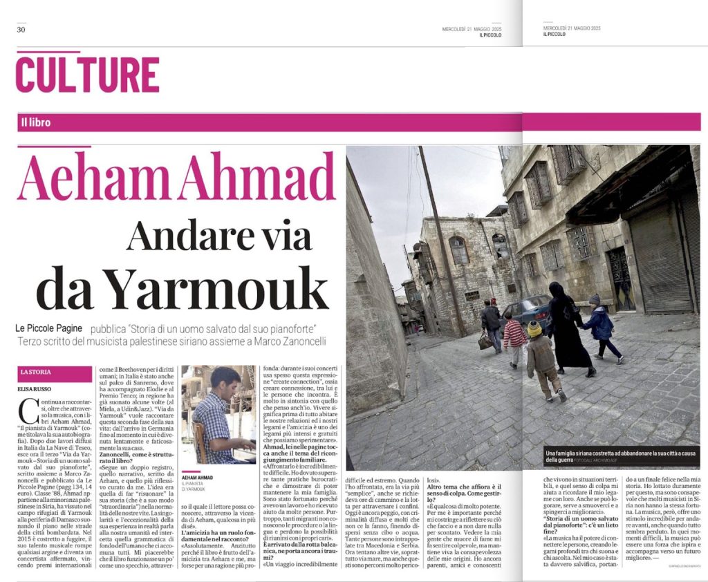 Intervista per Il Piccolo di&nbsp;Trieste